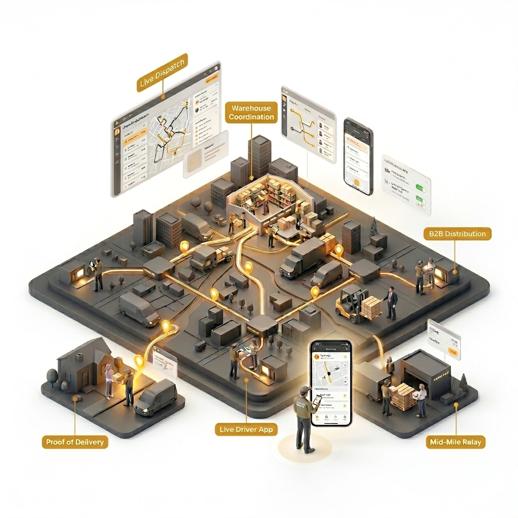 Cargo TMS dispatch and routing interface